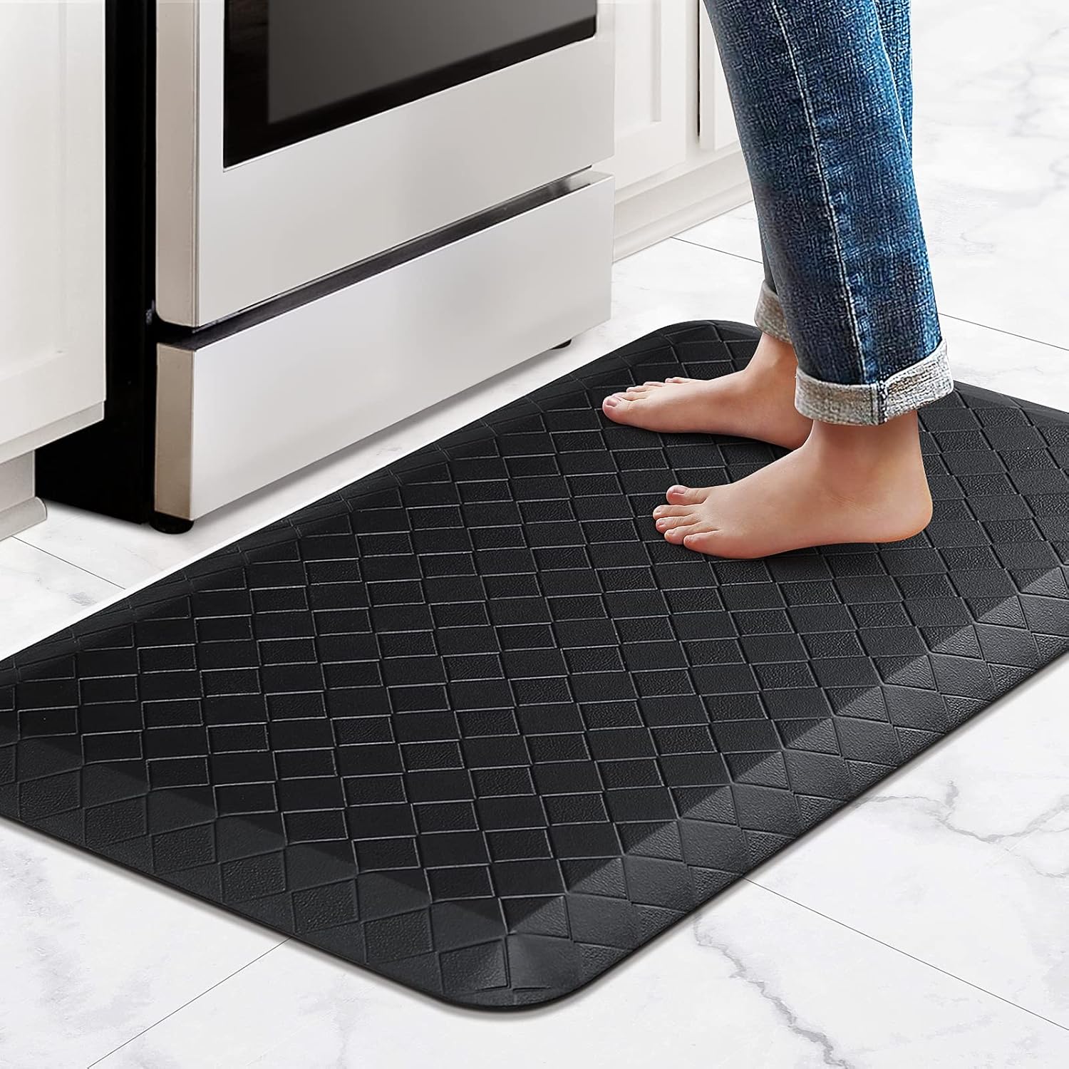 HappyTrends Anti-Fatigue Kitchen Floor Mat for Comfort and Safety