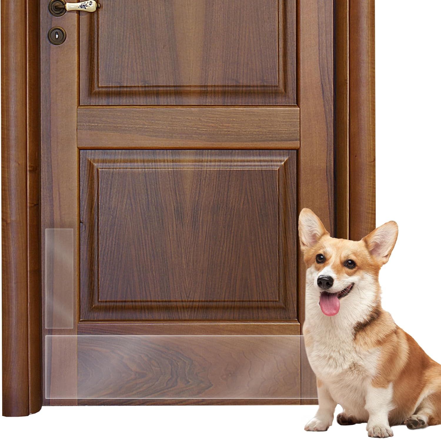 Panther Armor Clear Door Kick Plate & Push Plate Set for Pets