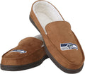 FOCO Men's NFL Team Logo Moccasin Slippers - Soft, Warm Comfort