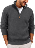 PJ PAUL JONES Men Quarter Zip Pullover Sweater - Lightweight Knit