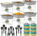 Chafing Dish Buffet Set Half Size - 6 Pack Food Warmers for Parties