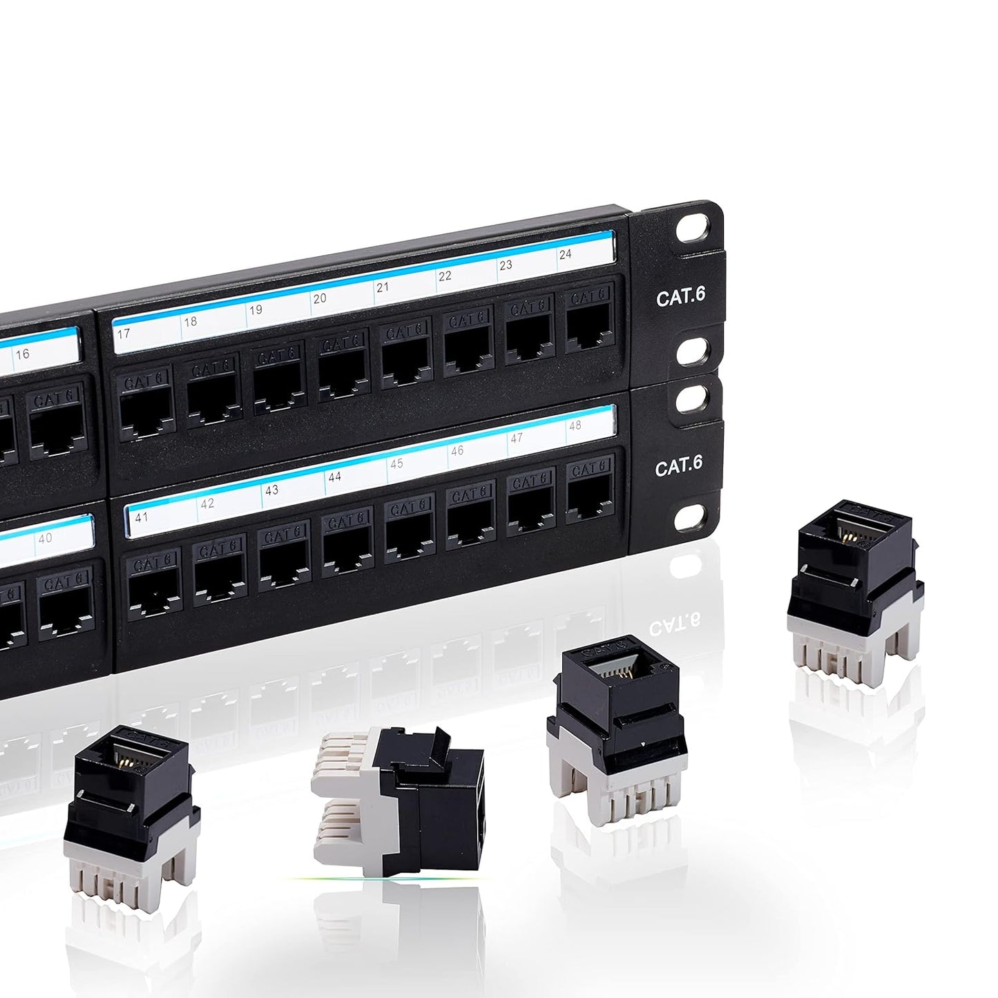 Cat6 Patch Panel 48 Port with Keystone for Easy Installation