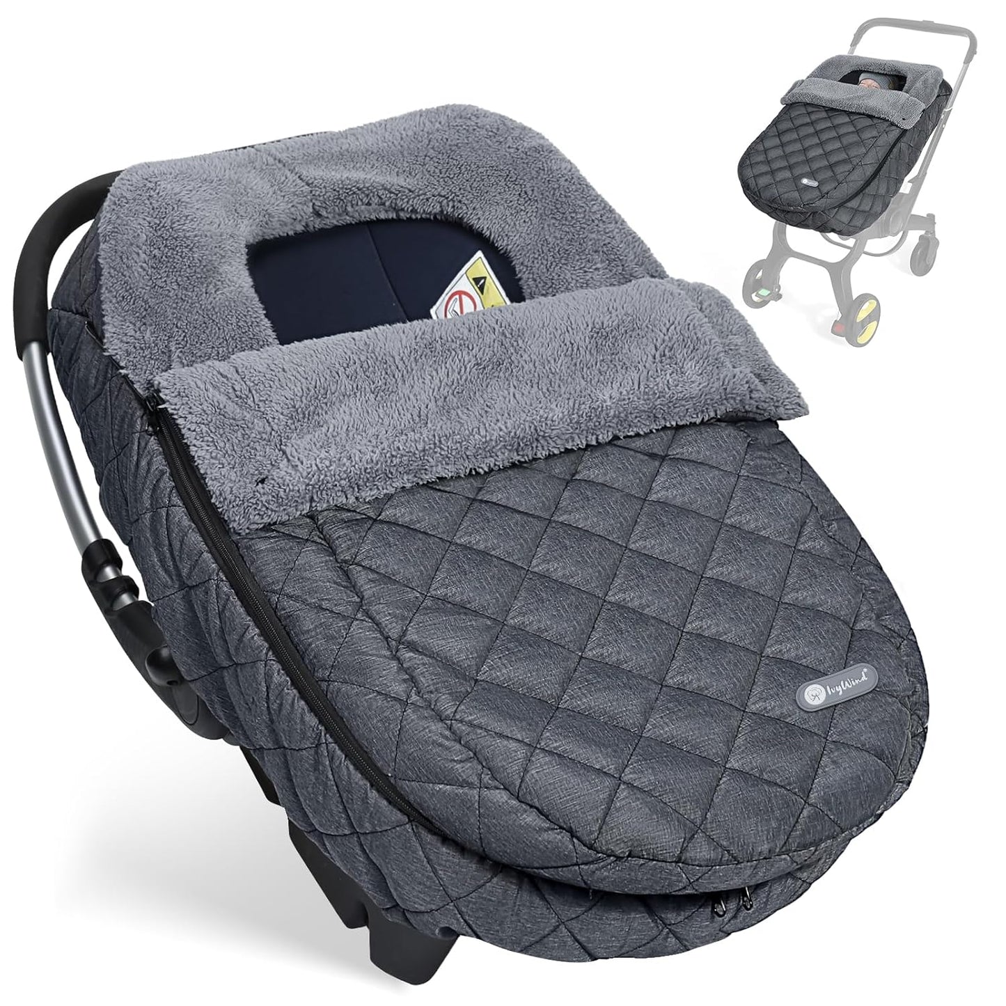 Ivywind Winter Baby Car Seat Cover for Cozy Cold Weather Use