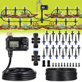 HIRALIY 100FT Automatic Drip Irrigation Kit - Easy Programmable Timer