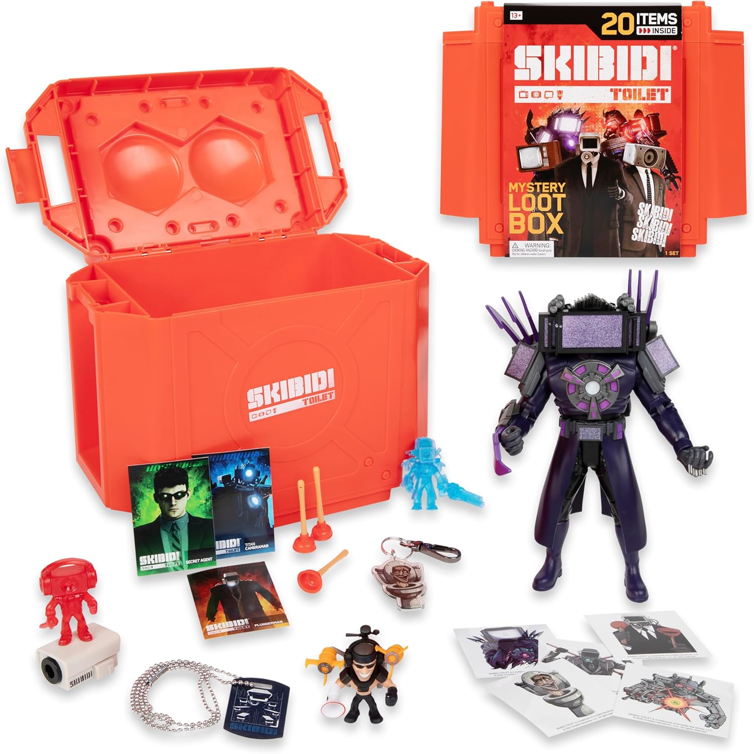 SKIBIDI Toilet Giant Mystery Loot Box with 20 Surprises Inside