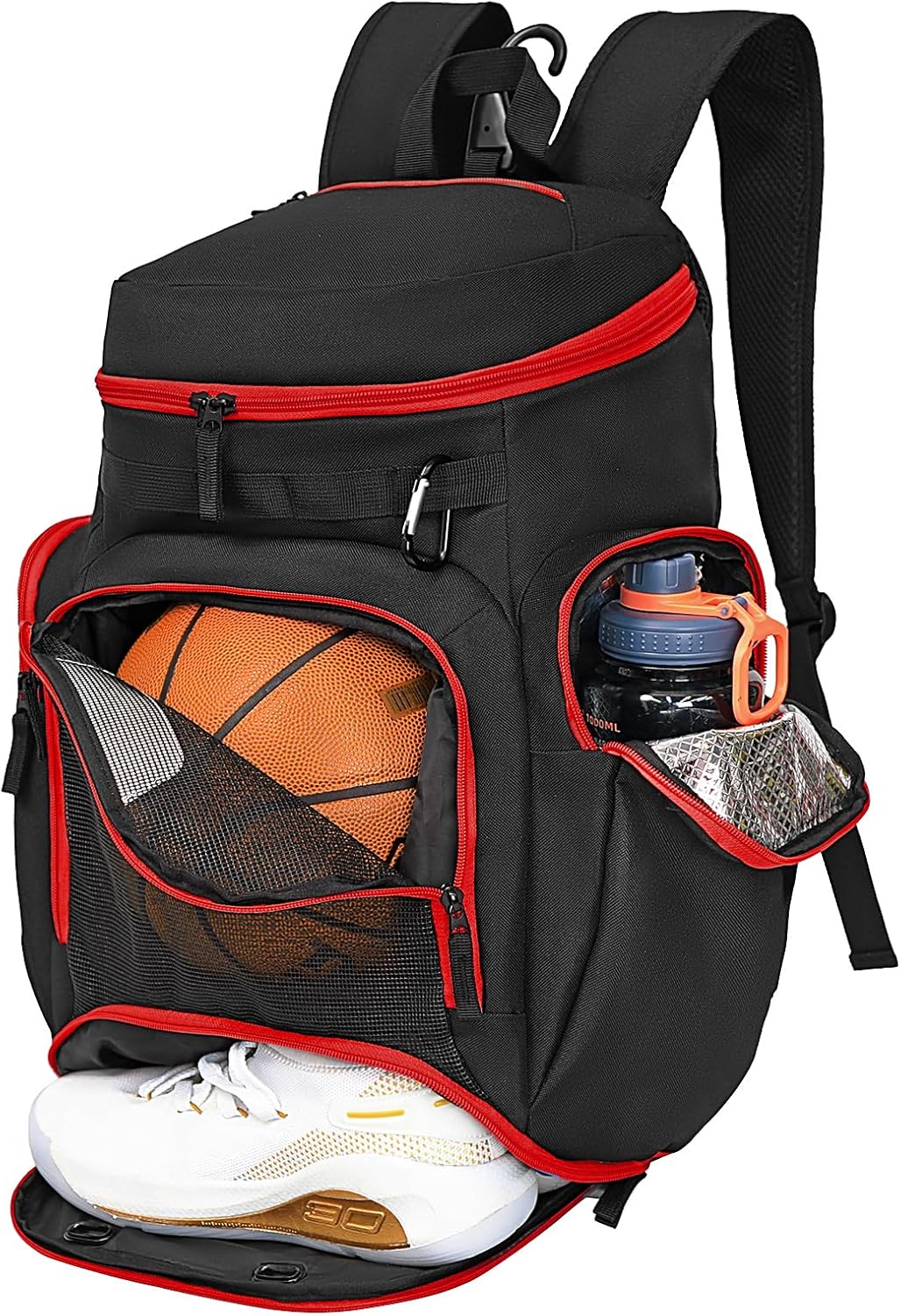 Large Basketball Backpack with Shoe Compartment for Sports Gear