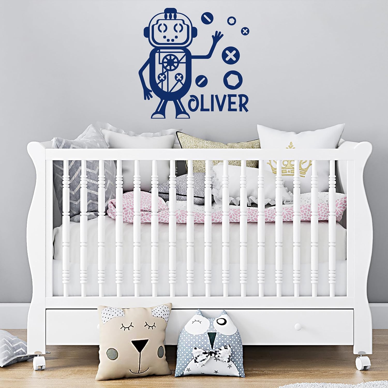 Personalized Robot Name Decal for Kids