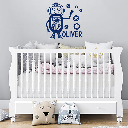 Personalized Robot Name Decal for Kids
