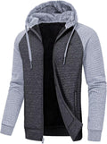 Mens Zip Up Hoodie Heavyweight Fleece Sherpa Lined - Winter Warmth