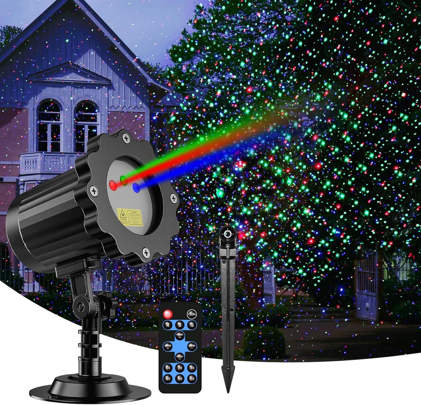 RGB Laser Projector Lights - Stunning Holiday Display!