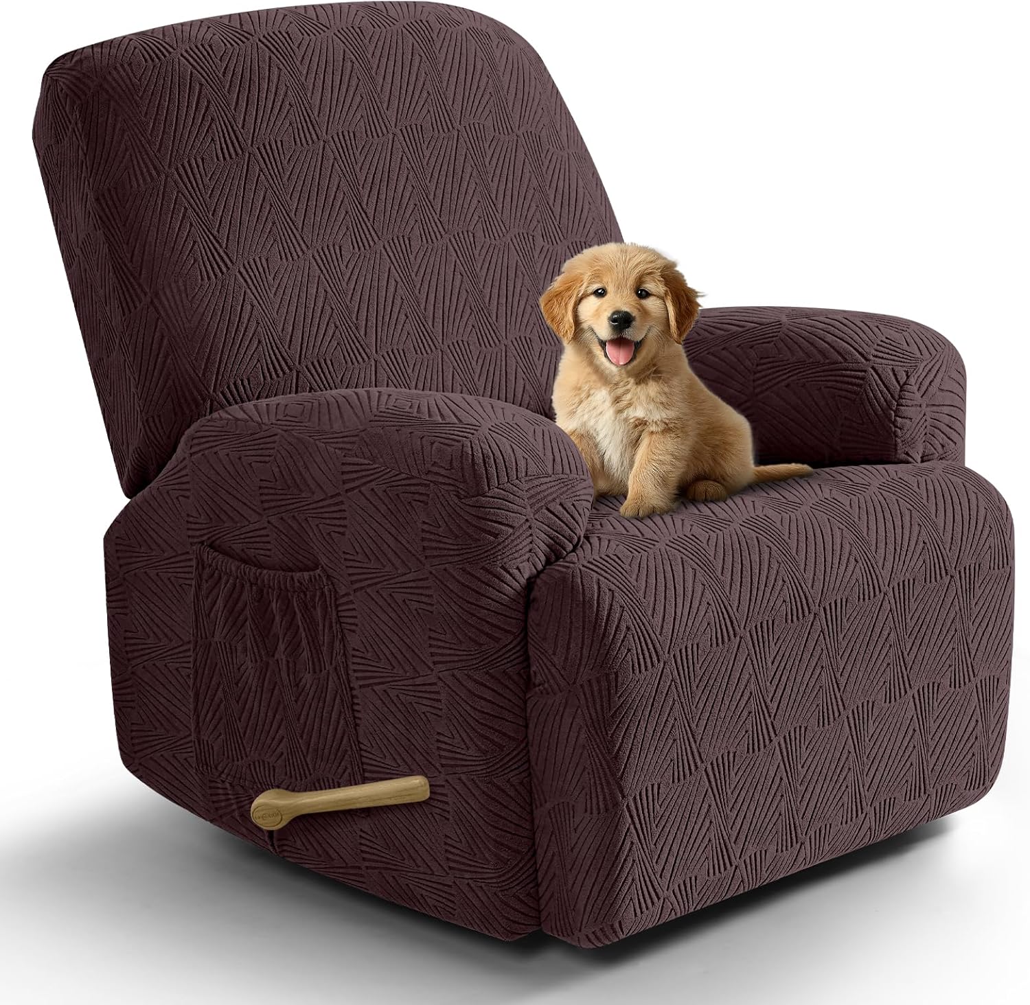 VANSOFY Recliner Chair Covers - 4-Piece Stretch Protector Set