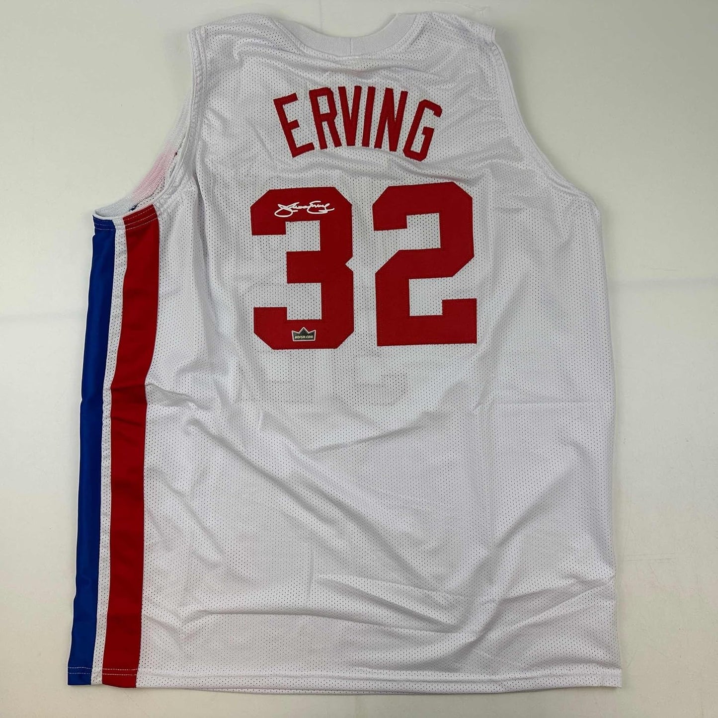 Facsimile Autographed Julius Erving Dr. J Basketball Jersey XL
