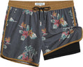 maamgic Mens Short Vintage 80s 90s Swim Trunks 5.5in - Quick Dry