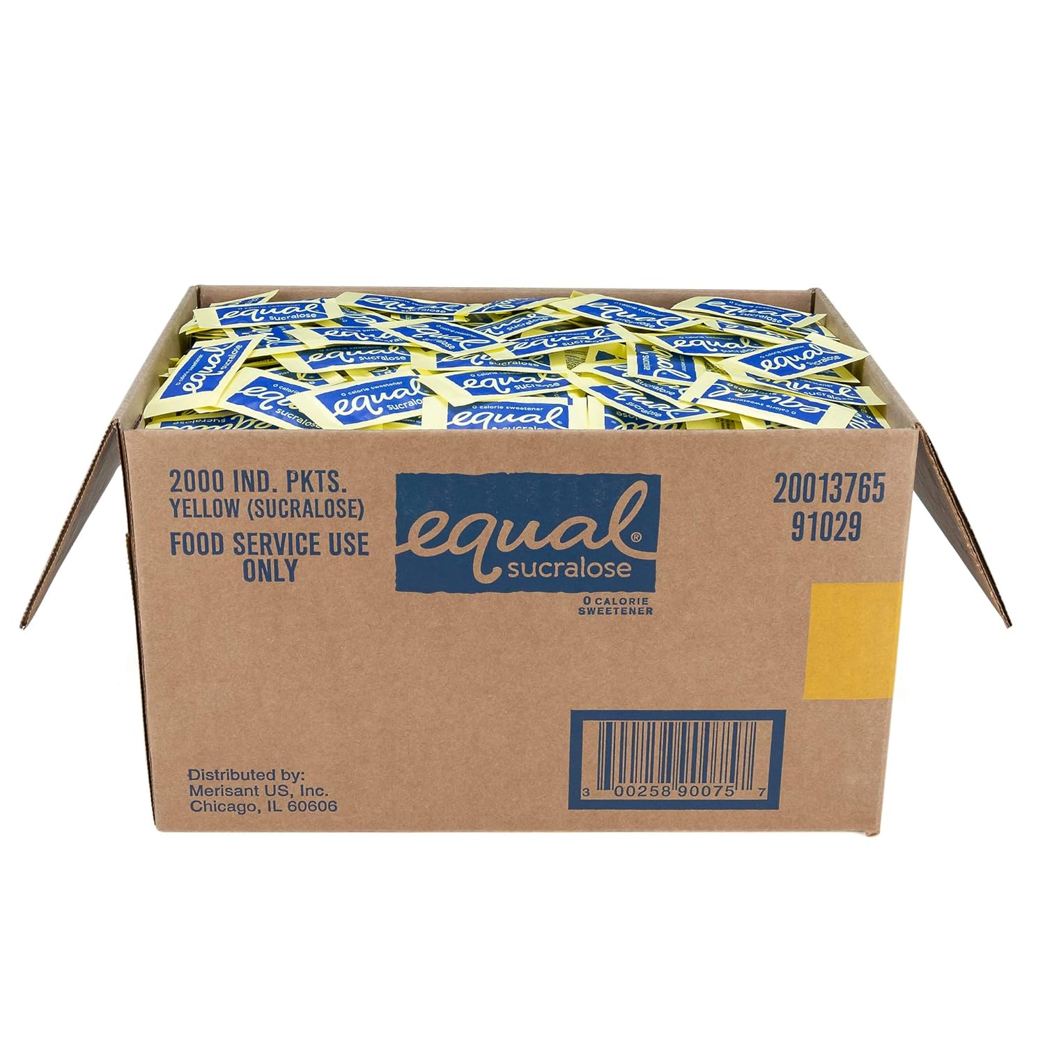 EQUAL Yellow 0 Calorie Sweetener Packets for Guilt-Free Treats