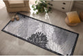 Runner Outdoor Rug 2 x 7 Gray - Non-Shedding Floral Medallion Runner