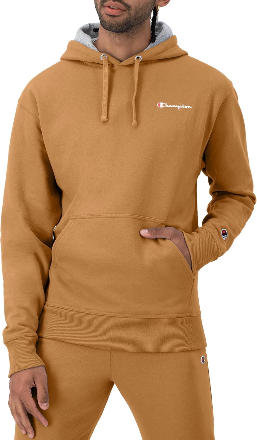 Champion Men's Fleece Script Logo Hoodie - Comfort & Style