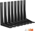 8-Pack 16 in Heavy Duty Shelf Brackets - High Strength Support