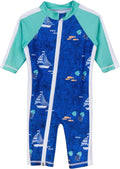SwimZip Boys' Long-Sleeve UPF 50+ Swimsuit for Baby & Little Boys