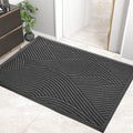 Grey Sturdy Front Door Mat - Absorbent Mud & Non-Slip Welcome Mat