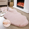 Ultra Soft Faux Rabbit Fur Area Rug for Living Room and Bedroom