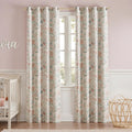 95% Blackout Pink Floral Curtains for Girls Room 84 in Length