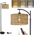 Arc Floor Lamp for Living Room with Remote Control - Adjustable Warm