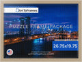 ArtToFrames 26.75x19.75 in Brown Puzzle Frame - Natural Oak