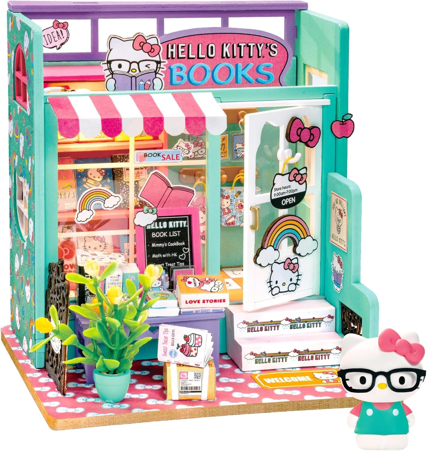 Hello Kitty DIY Miniature Bookstore Craft Kit for All Ages