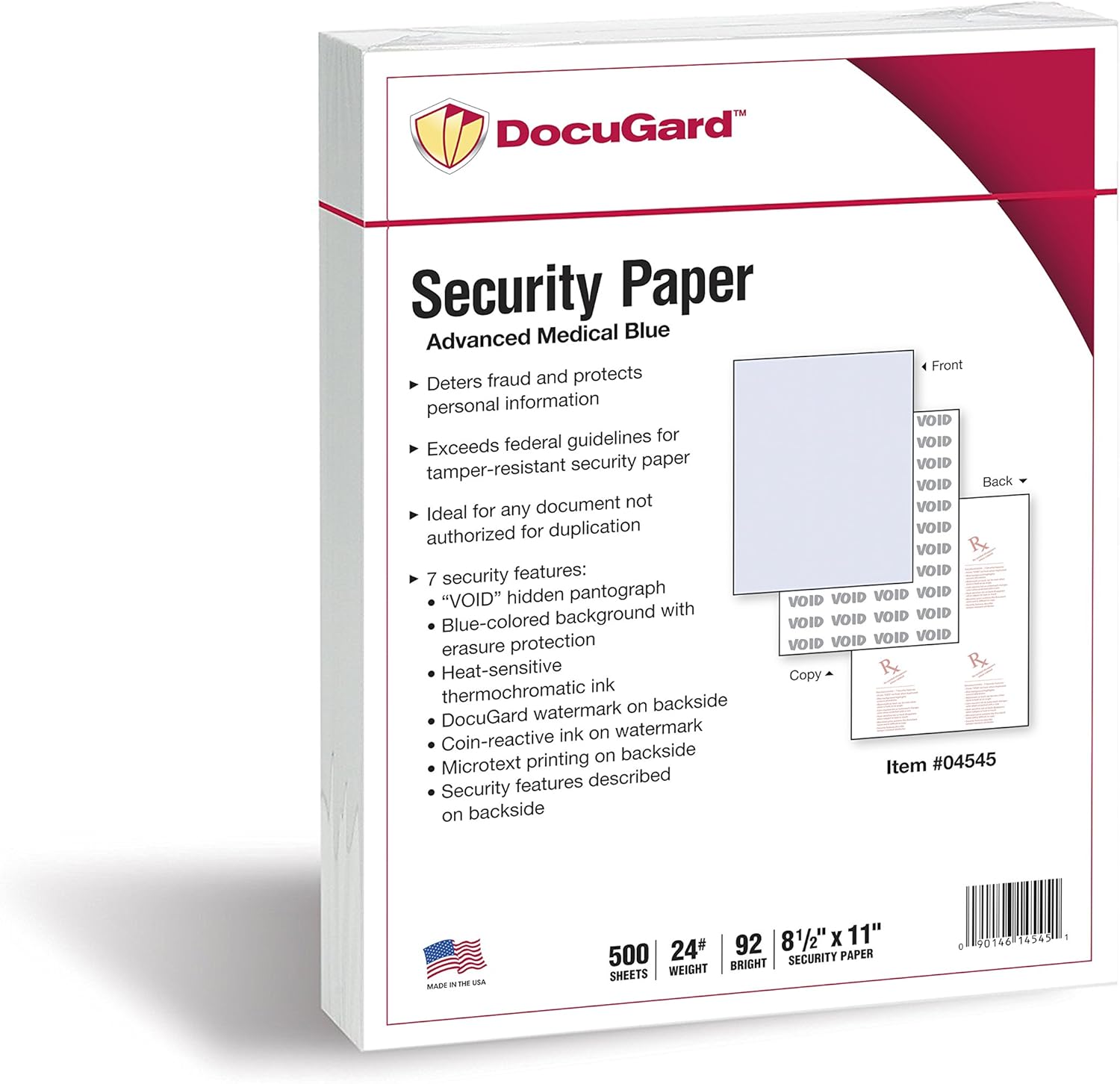 DocuGard Medical Security Papers for Tamper-Resistant Documents