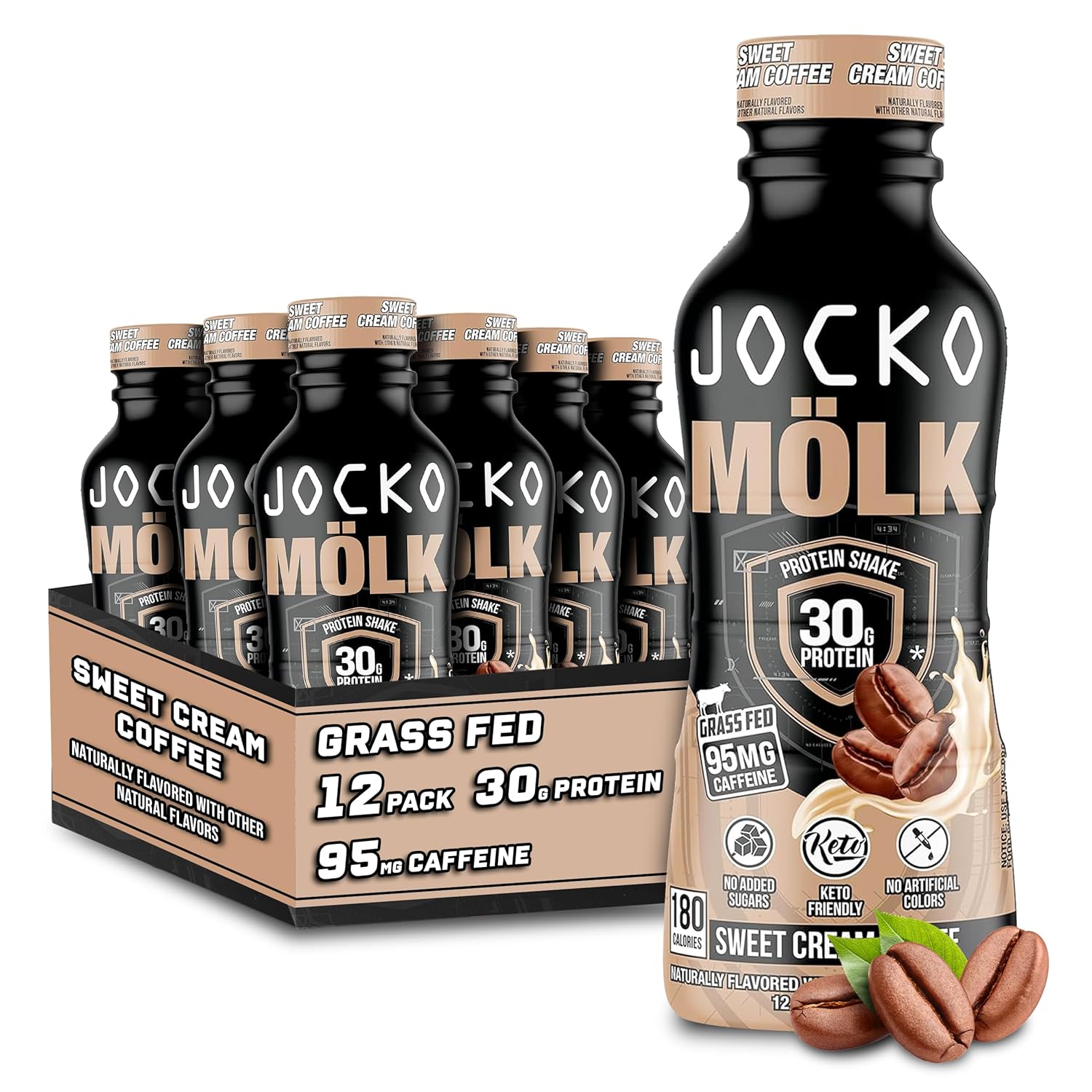 Jocko Fuel Grass Fed Protein Shake Pack - No Added Sugar, KETO Friendly!