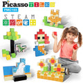 PicassoTiles 103 Piece Magnetic Cube Building Set - Creative STEM Toy