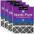 Nordic Pure 20x25x5 Honeywell Replacement MERV 8 Pleated + Carbon Pack
