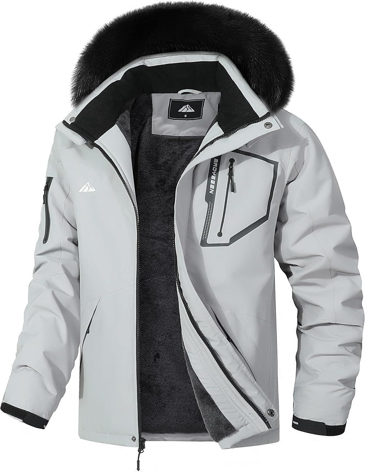 MAOYSSEN Men's Waterproof Ski Jacket - Warm & Stylish