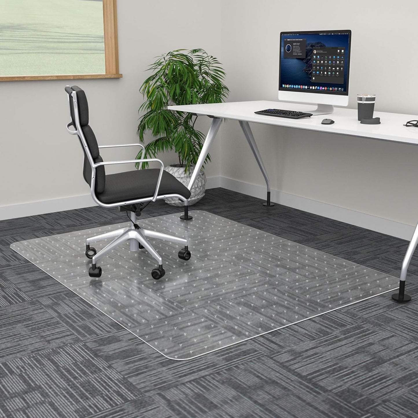 Extra Large Office Chair Mat for Carpet - Durable & Clear Design