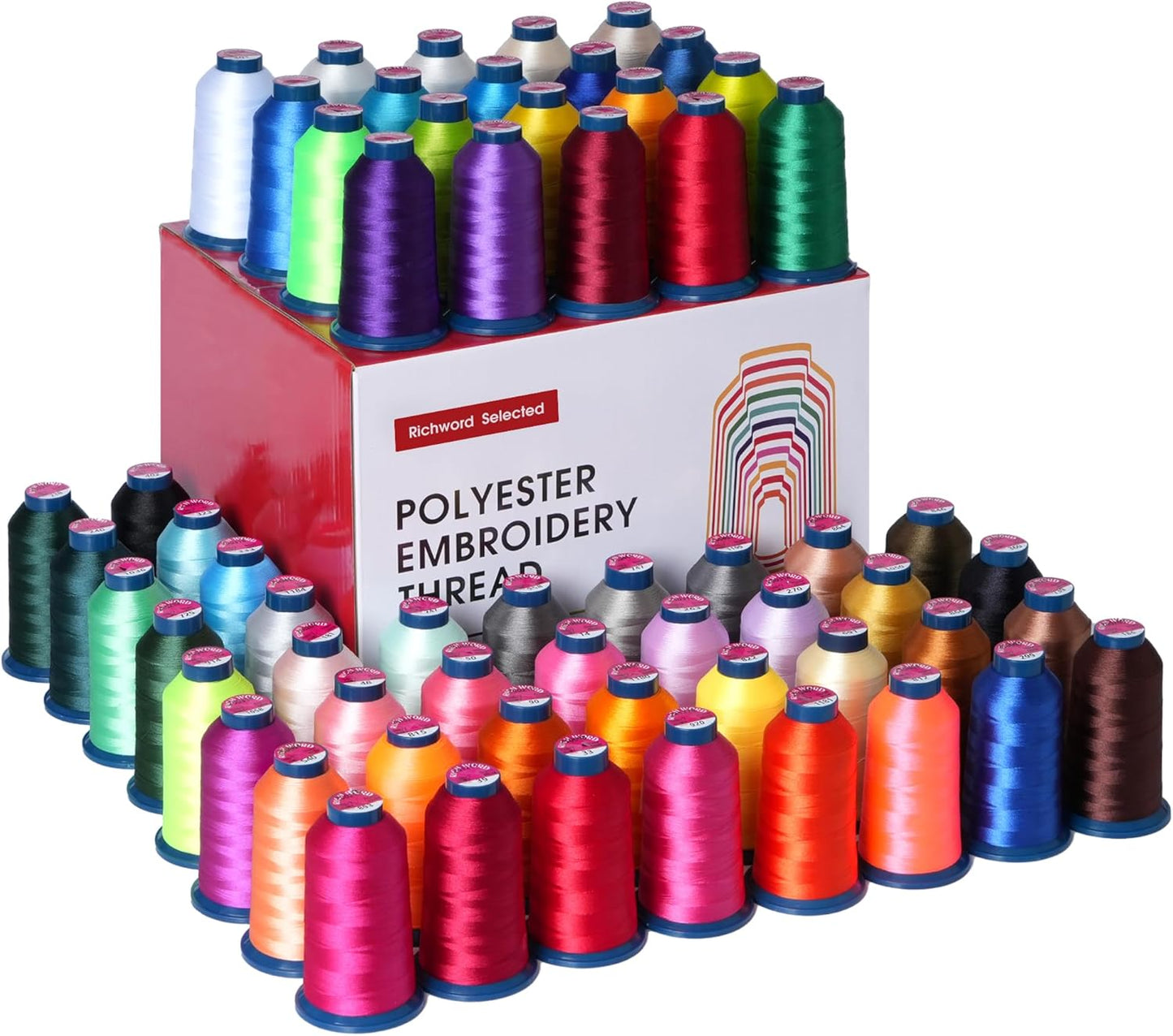Richword Selected Embroidery Machine Thread Kit 60 Colors