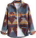 Mens Plaid Shirt Long Sleeves Classic Flannel Shirt Jacket - Warm