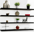 Wood Floating Shelves for Wall Decor, Rustic Style Set of 4