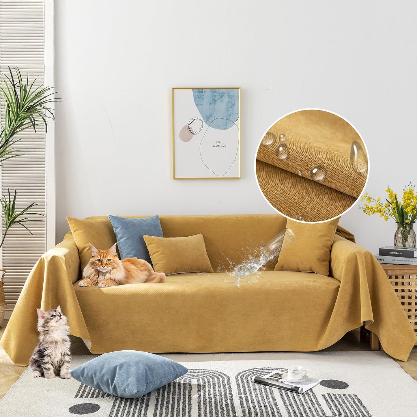 Durable Waterproof Couch Cover for 3 Cushion Sofa - STACYPIK