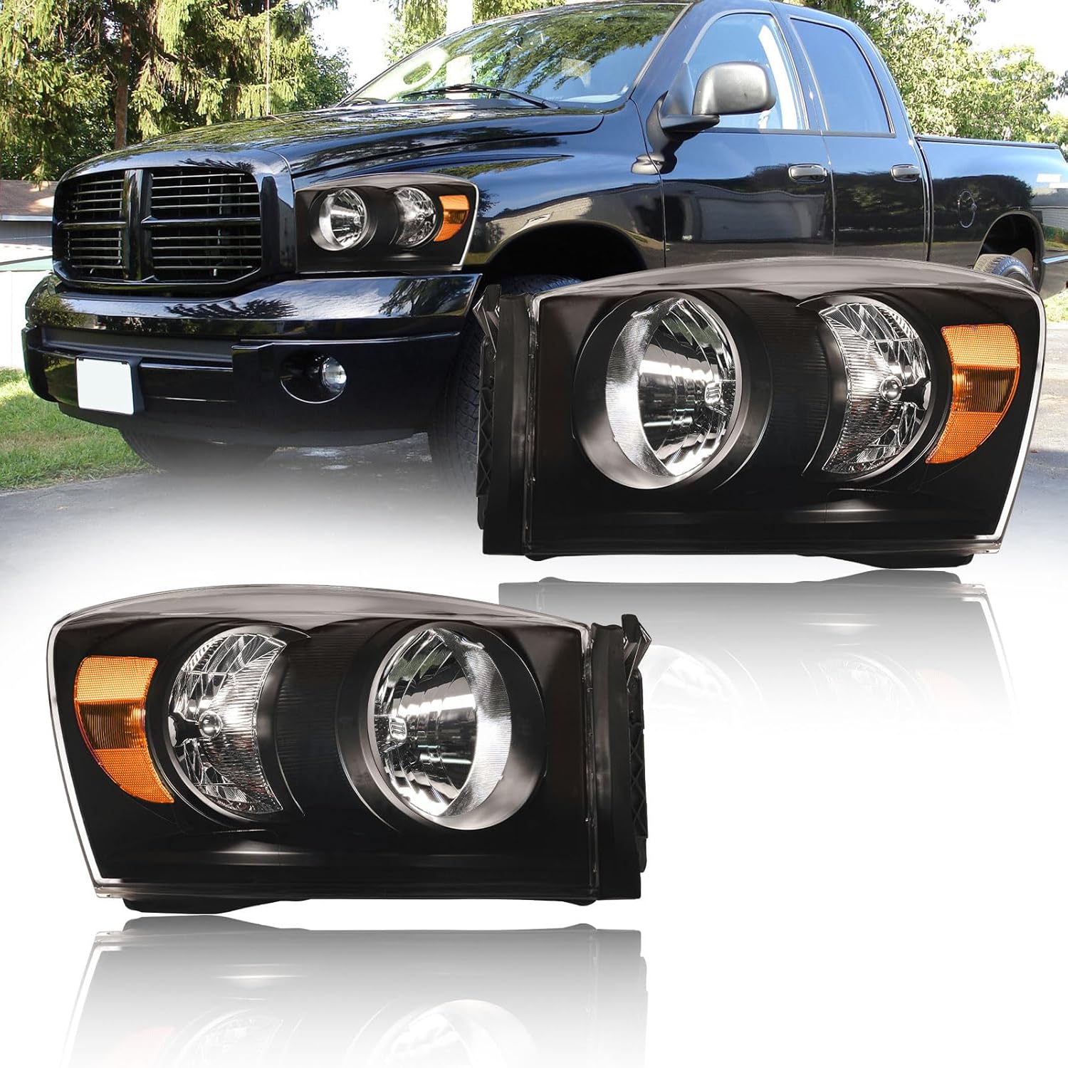 Headlight Assembly Kit for 2006-2009 Dodge Ram Models