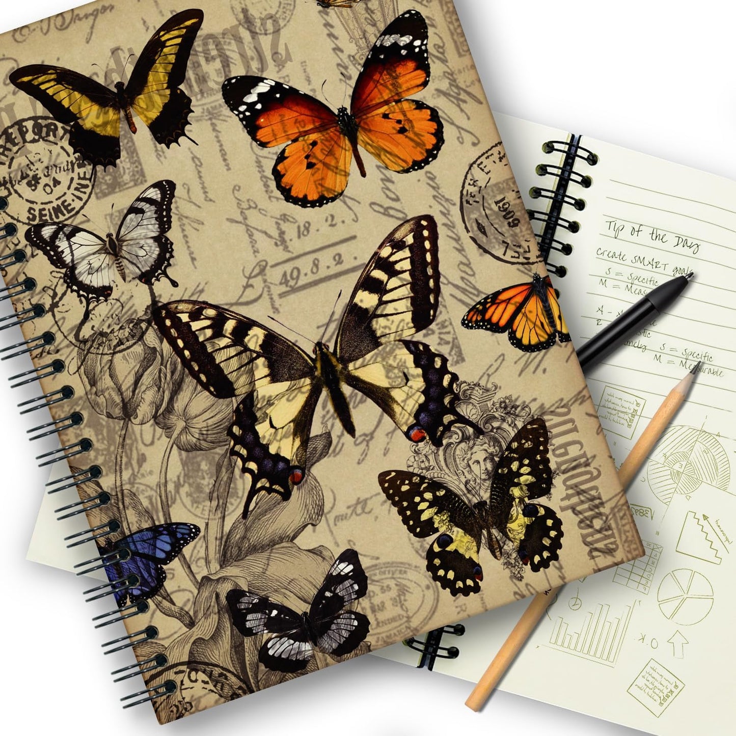 Vintage Butterfly Notebook: Funny & Unique Gift