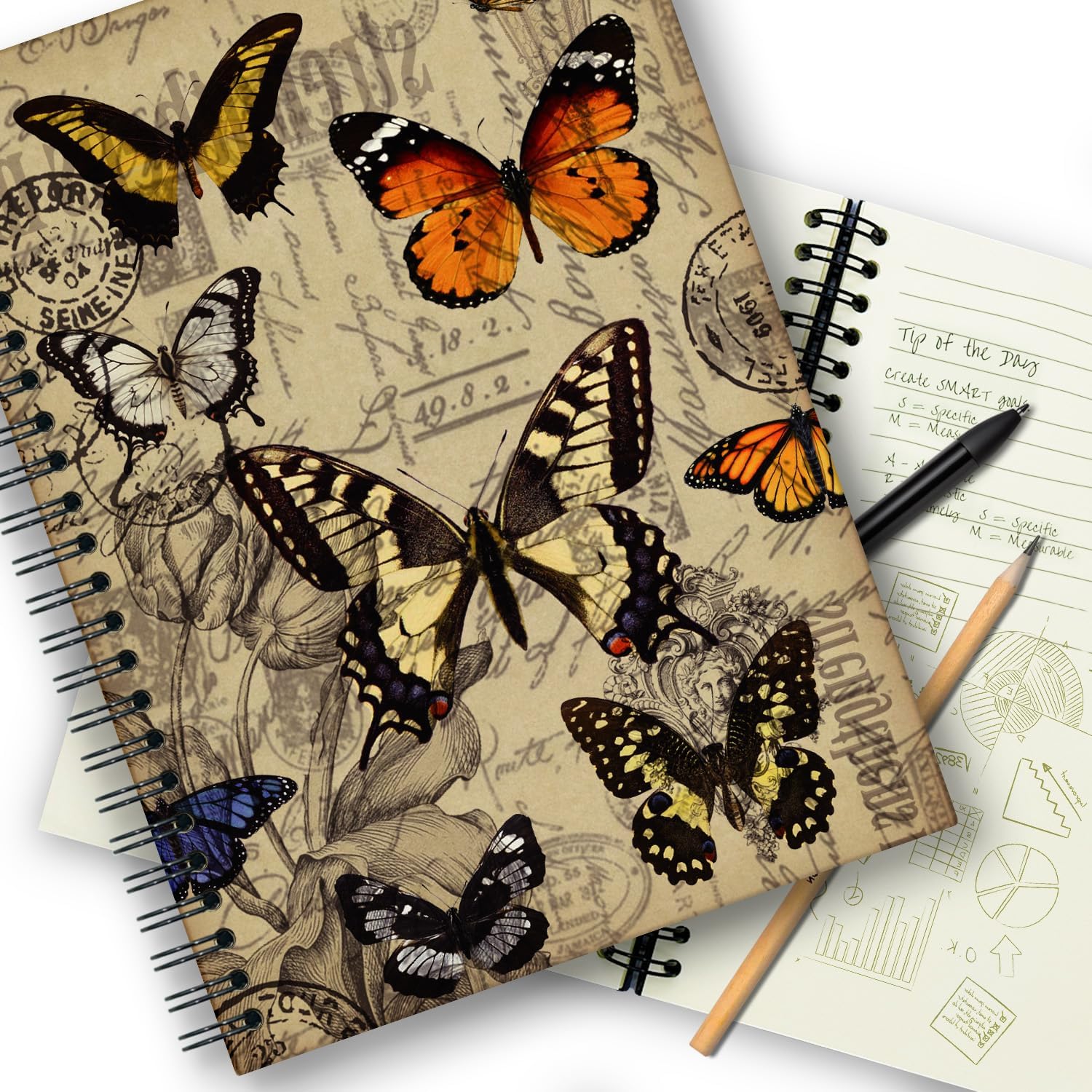 Vintage Butterfly Notebook: Funny & Unique Gift