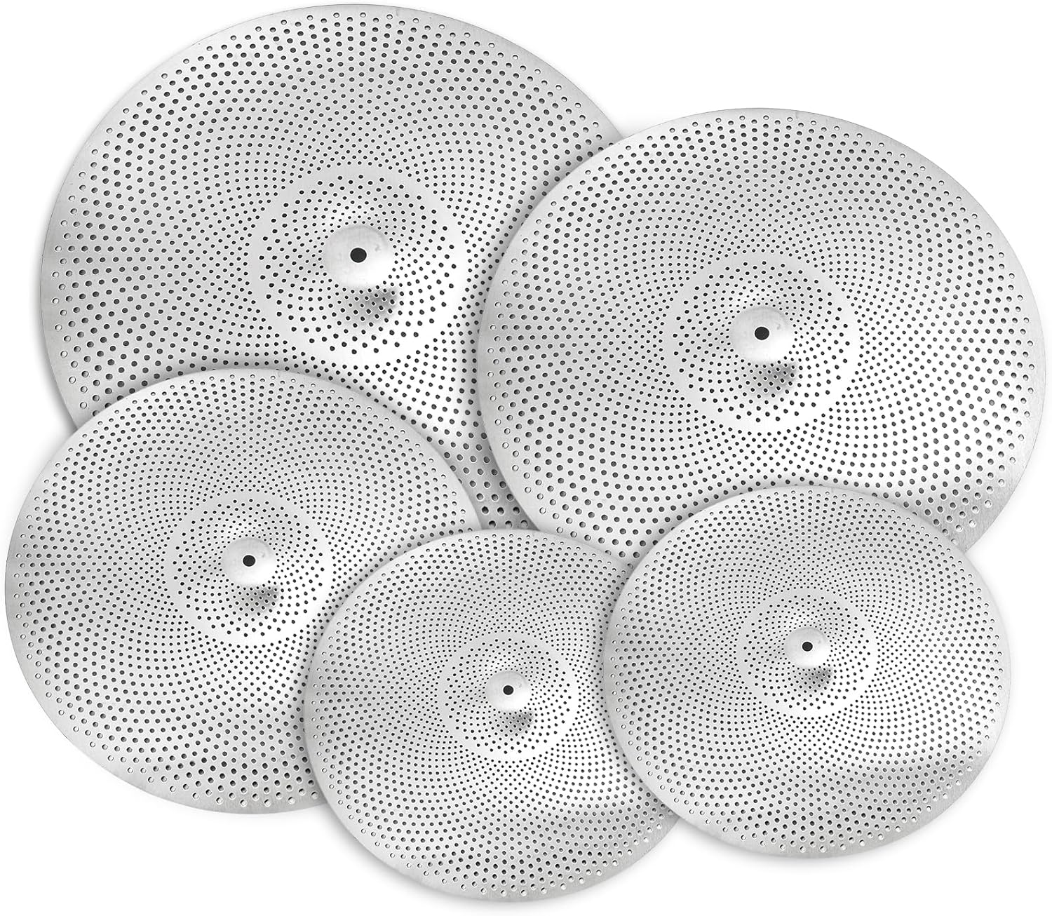 YOUEON 5 Piece Low Volume Cymbal Pack for Quiet Drumming