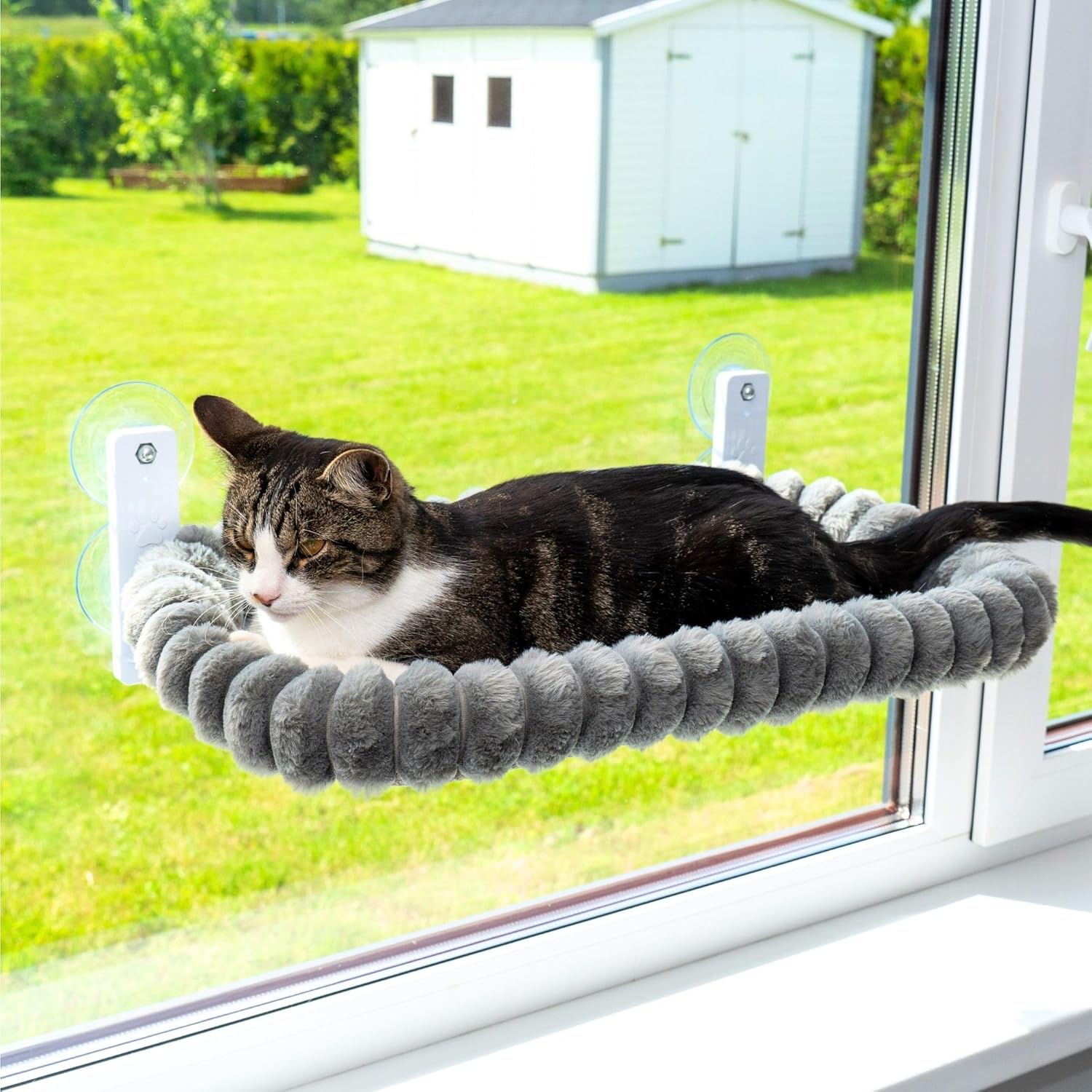 Premium Cat Window Perch with Soft Cushion and Strong Suction Cups