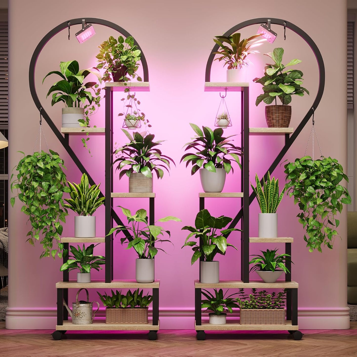 Bestier Plant Stand Indoor with Grow Lights for Home Use