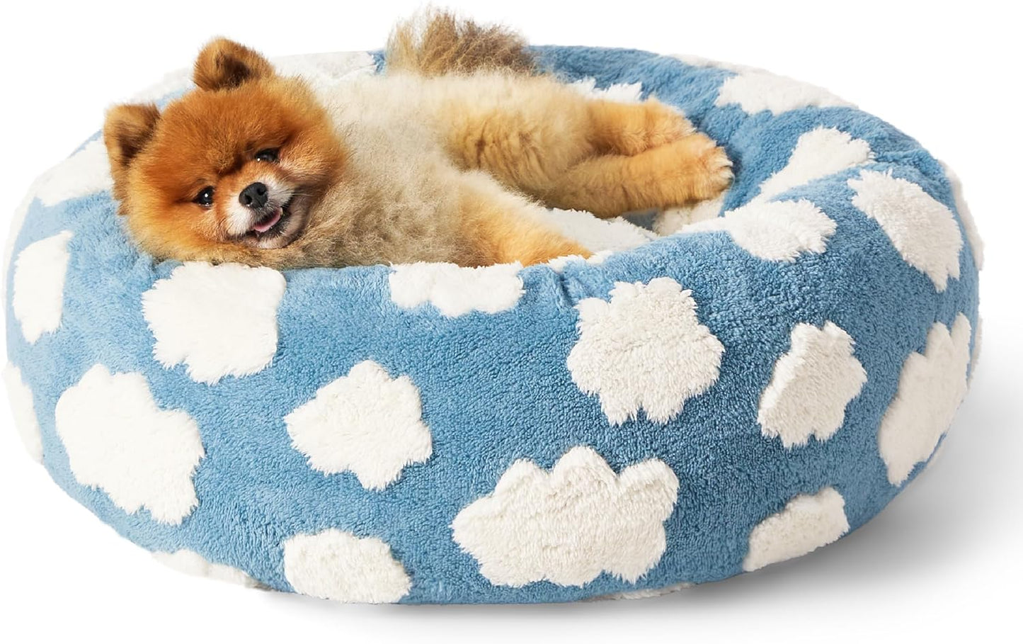 LE SURE Donut Dog Bed for Small Dogs - Plush Comfort & Style