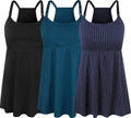 Maternity Nursing Tank Tops with Bralette 3-Pack - Soft Cotton Comfort