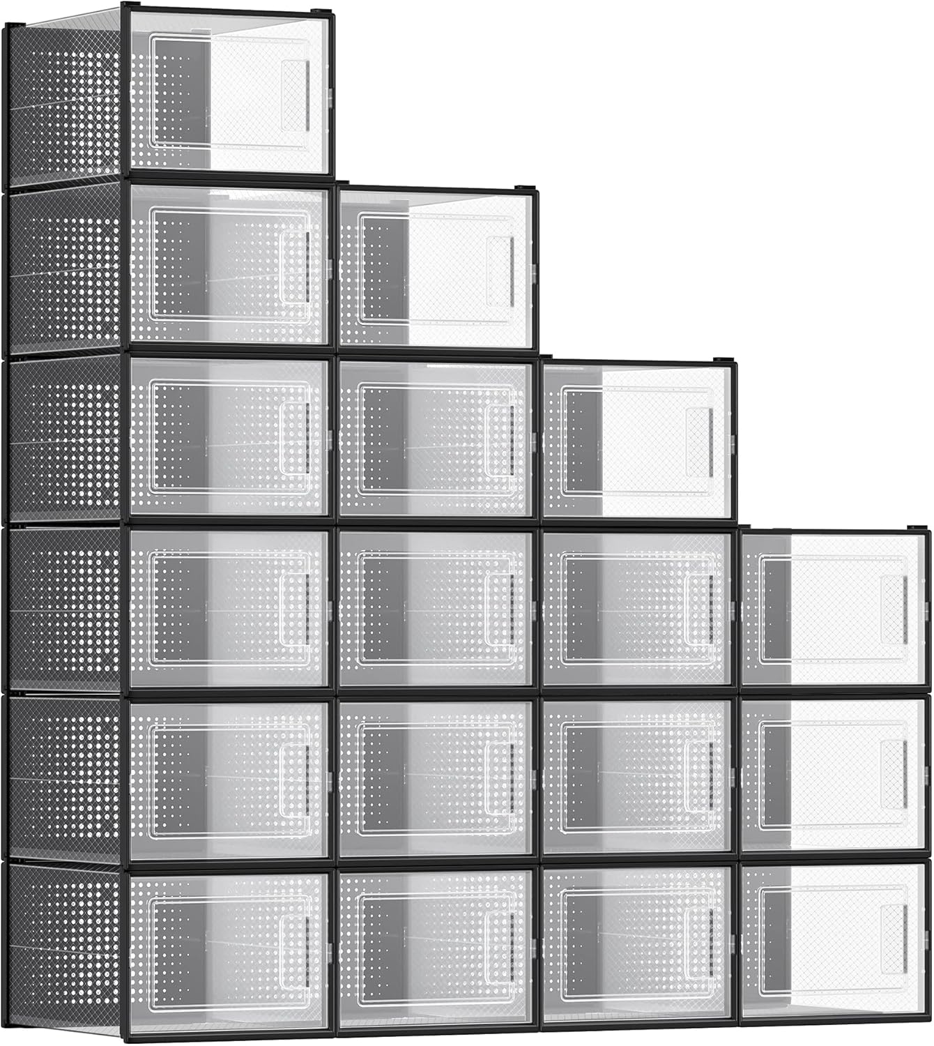 SONGMICS Shoe Boxes for Organizing 18 Pairs of Sneakers