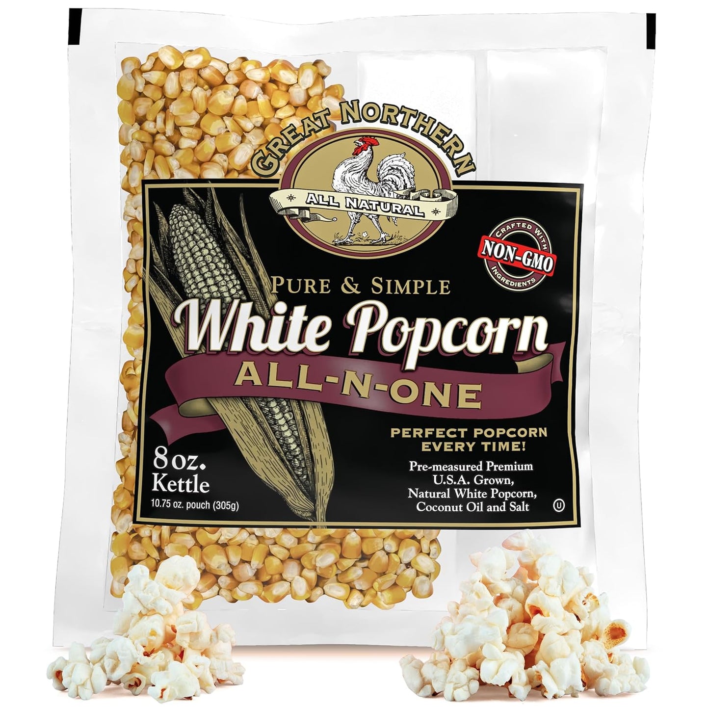 8oz White Popcorn Machine Packets for Perfect Popping