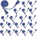 Royal Blue & White Honor Cords - 20pcs Braided Graduation Ropes - 67in