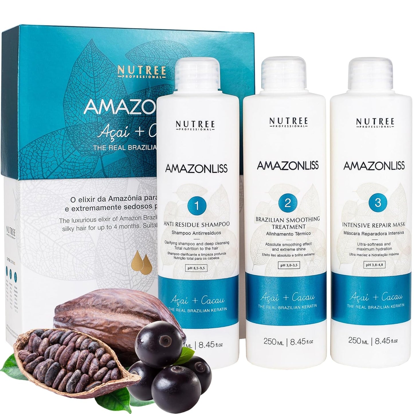 Brazilian Keratin Hair Treatment Set for Smooth and Shiny Hair